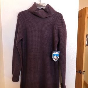 KUHL brand turtleneck sweater dress. Burgundy, size M
